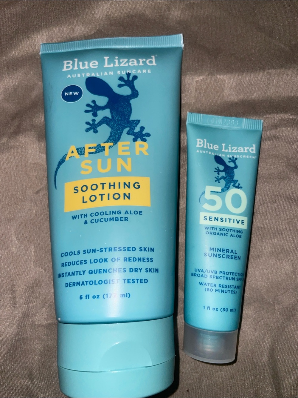 Blue Lizard sunscreen  & After Sun Soothing Lotion